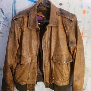 Vintage Authentic Leather Moto Jacket